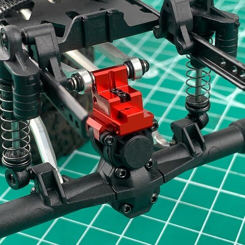 RCLIONS قابلة للتعديل قابلة للارتباط الخلفي MOUNT Aluminium Link Bracket for AXIAL SCX24 DEADBOLT AXI90081 C10 GANDIAR BRONCO PRODRADES (RED) in Saudi Arabia