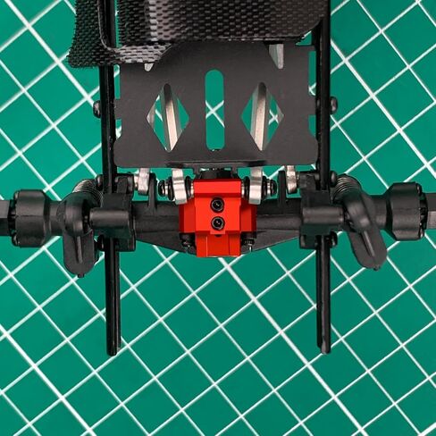 RCLIONS قابلة للتعديل قابلة للارتباط الخلفي MOUNT Aluminium Link Bracket for AXIAL SCX24 DEADBOLT AXI90081 C10 GANDIAR BRONCO PRODRADES (RED) in Saudi Arabia