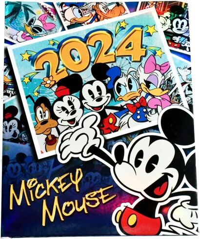 7STAR Mouse & Friends 2026 Photo Album, 8.75" x 7", Holds 100 Photos 4x6, Horizontal Slip-In Pockets, Self-Adhesive Scrapbook Album for Family, Wedding, Baby & Vacation Memories in Kuwait