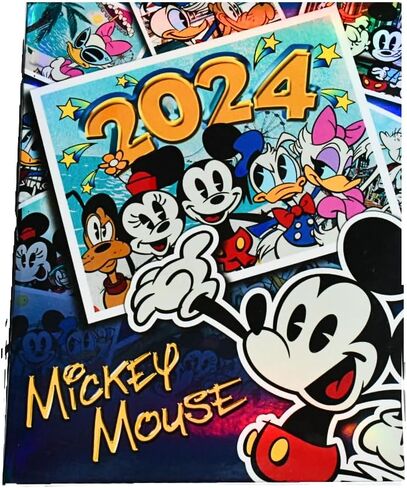 7STAR Mouse & Friends 2026 Photo Album, 8.75" x 7", Holds 100 Photos 4x6, Horizontal Slip-In Pockets, Self-Adhesive Scrapbook Album for Family, Wedding, Baby & Vacation Memories in Kuwait