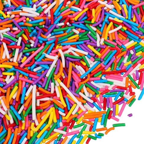 Rainbow Jimmies Sprinkles, Rainbow Sprinkles for Cake Decorating, Edible Sprinkle Mix for Baking, Ice Cream Toppings, Cupcakes, Cookies, Donuts in Saudi Arabia