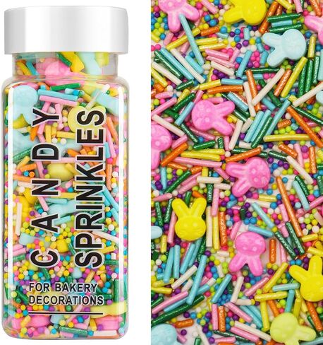 رشات قوس قزح Jimmies ، رشاشات قوس قزح لتزيين الكيك ، مزيج سريع للأكل للخبز ، طبقة الآيس كريم ، الكعك ، ملفات تعريف الارتباط ، الكعك in Saudi Arabia