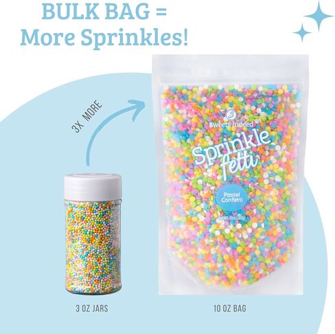 Sweets Indeed, Sprinkles, Bulk, 10 ounce, Edible Sprinkle Mix, Perfect for Cake Decorations, Baking, Ice Cream, Cookies, Cupcake Topper (Candy Eyeballs) in Saudi Arabia