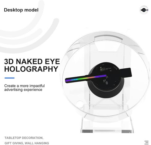 3D Hologram fan-Hologram fan 2000*1444PX Resolution 722 pcs HD LED Beads -Holographic Video Advertising Projector Support APP+Bluetooth Audio+WIFI (24.4 inch 16G) in Kuwait
