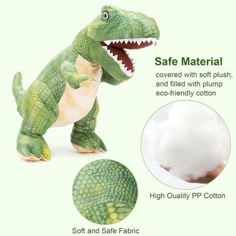ديناصور عملاق محشو بالحيوان ، T rex Plush Toy ، 22 '' Tyrannosaurus حيوان محشو للأولاد هدايا الأطفال ، الأخضر in Kuwait