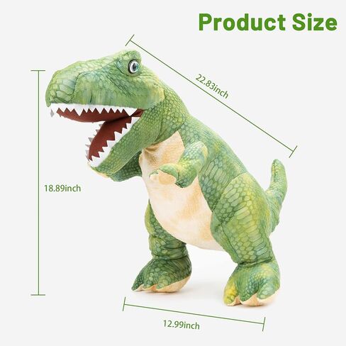 ديناصور عملاق محشو بالحيوان ، T rex Plush Toy ، 22 '' Tyrannosaurus حيوان محشو للأولاد هدايا الأطفال ، الأخضر in Kuwait