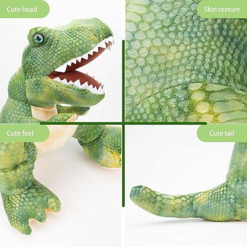 ديناصور عملاق محشو بالحيوان ، T rex Plush Toy ، 22 '' Tyrannosaurus حيوان محشو للأولاد هدايا الأطفال ، الأخضر in Kuwait