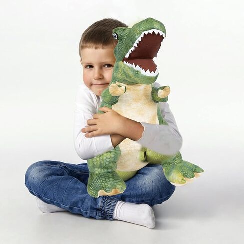ديناصور عملاق محشو بالحيوان ، T rex Plush Toy ، 22 '' Tyrannosaurus حيوان محشو للأولاد هدايا الأطفال ، الأخضر in Kuwait