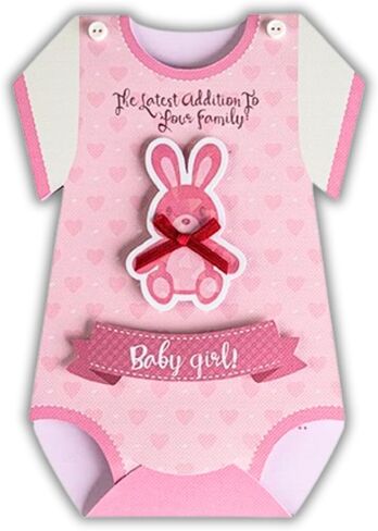 Shaped Baby Shower Greeting Card for Boy - Onesie Design with 3D Rocking Horse, “Oh Boy" Message, and Matching Blue Envelope - Baby Boy Card - It's a Boy Baby Shower Invitation Card in Saudi Arabia