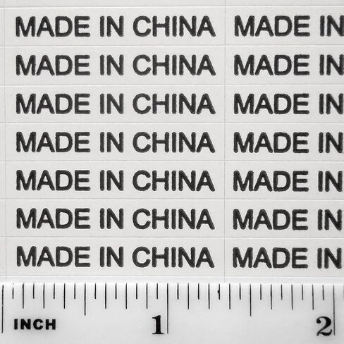 1,200+ Golden Foil Made in China Stickers No-Border Shiny Oval Kiss Cut Self Adhesive Labels by IntelGifts. Show Country of Origin on China Imported Products in Saudi Arabia