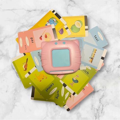 Talking Flash Cards for Boys and Girls, Autism Sensory Toys for Autistic Children, Learning Educational Montessori Speech Therapy 224 Sight Words Kids Gifts Amazing Learning (Pink Card Reader) in Saudi Arabia