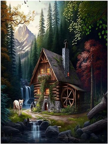 Champi 5D DIY Wolf Diamond Painting by Numbers Kit, Wolf Dream Catcher Diamond Art Kit for Adults, Great for Wall Decor and Gifts 12x12 inches in Saudi Arabia