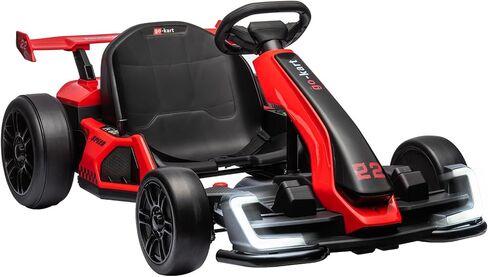 24V Electric Go Kart ، 300 و W 300W KART DRIFT For Kids ، electric Pedal Kart ، مع 300 واط محرك قوي ، وضع الانجراف/الرياضة ، البطارية الكبيرة ، إطار EVA ، تعديل الطول لسباق السباق الخارجي الأحمر in Kuwait