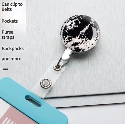 2 حزمة قابلة للسحب شارة شارة لطيف شارة شارة كليب حاملي بطاقة هوية لمكتب طالب عامل المعلم الممرضة (الذئب) in Kuwait