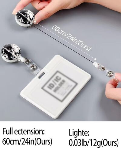 2 حزمة قابلة للسحب شارة شارة لطيف شارة شارة كليب حاملي بطاقة هوية لمكتب طالب عامل المعلم الممرضة (الذئب) in Kuwait