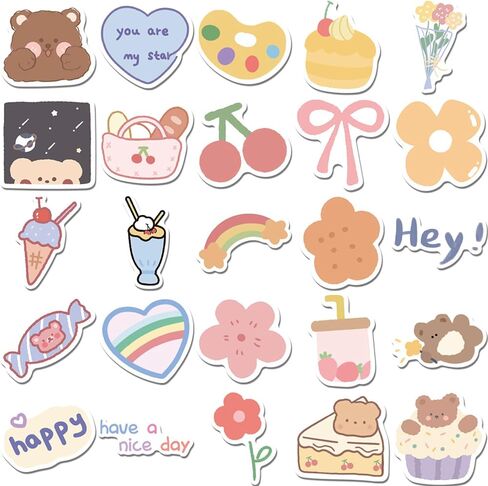 Kawaii Stickers, Anime Stickers, Cute Stickers Pack Kids Waterproof Sticker Aesthetic Vinyl Stickers, Skateboard Stickers for Teens Girls Kids (ins style02) in Saudi Arabia