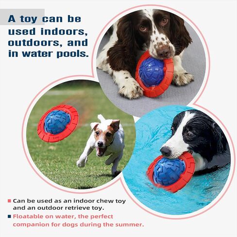 KADTC Dog Squeaky Toy for Small/Medium Dogs Fetch Outdoor Interactive Indoor Chew Teething Ball Crate Traning Toys in Saudi Arabia