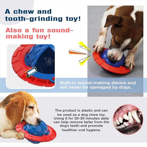 KADTC Dog Squeaky Toy for Small/Medium Dogs Fetch Outdoor Interactive Indoor Chew Teething Ball Crate Traning Toys in Saudi Arabia
