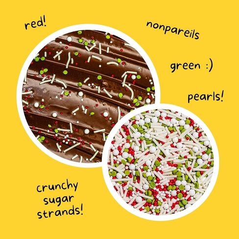 Supernatural Rainbow Nonpareils, Dye-Free Natural Sprinkles, Soy-Free, Gluten-Free, Vegan, Made in USA, 3oz in Saudi Arabia
