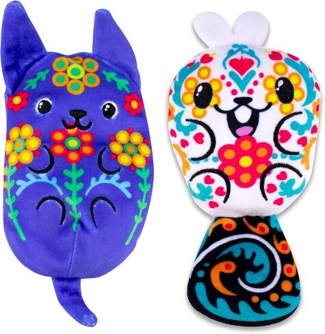 Dogs vs Squirls - Marigold & Sugar - 2-Pack - 4" Amazon Exclusive Squishy Bean Filled Plushies! - Collect These as Stocking Stuffers, Fidget Toys, or Sensory Toys - Great for Kids, Boys, & Girls! in Saudi Arabia