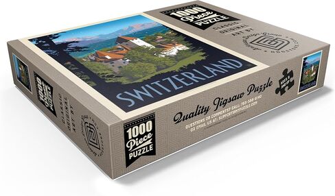 MyPuzzle Switzerland, Vintage Travel Poster - Premium 1000 Piece Jigsaw Puzzle for Adults in Saudi Arabia