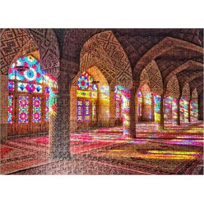 MyPuzzle Nasir Al -Mulk مسجد في Shiraz ، إيران - Premium 500 قطعة بانوراما للبالغين