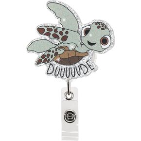 Funny Turtle Badge Reel Cute Nurse Badge Reel Retractable Badge Holders with Alligator Clip Pediatric Nurse Badge Reel for Nurse Doctor Medical Worker Nursing Teacher Student