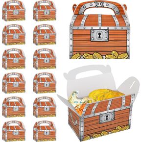 Adorox 24 Pack Pirate Treasure Chest Candy Joxes - Forms Favors و Goodie Facs و Decorations for Kids Hirdvons
