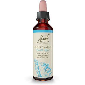 Bach Original Flower Remedies, Rock Water for Flexibility, Natural Homeopathic Flower Essence, Holistic Wellness and Stress Relief, Vegan, 20mL Dropper