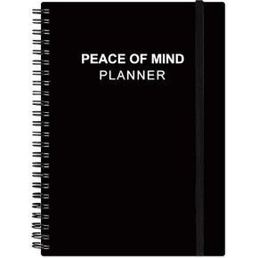 Peace of Mind Planner – Final Arrangements Organizer for Beneficiary, Will Preparation, Last Wishes & Funeral Planning, 5.8" x 8.5", Black