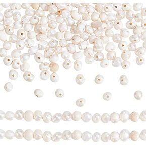 142 Pcs Natural Pearl Beads, 2mm Mini Seashell Color Freshwater Cultured Real Pearls for Necklace Jewelry Making, Oval Shape, 0.5mm Hole