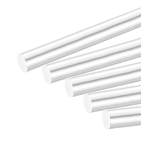 MECCANIXITY Aluminum Solid Round Rod 12mm Diameter 300mm Length Lathe Bar Stock for DIY Craft Pack of 2Pcs