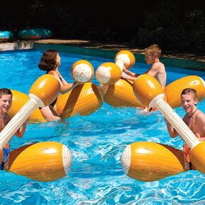 Swimline Log Flume Joust Set Action Inflatable for Swimming Pools (2 Set)