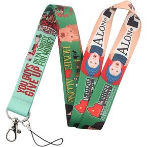 Pinstant Home وحده فيلم عيد الميلاد الكوميدي فيلم 17.7 "الرقبة Lanyard Keychain حامل المعرف شارة الهاتف المحمول حزام دبوس