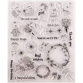 NZJ Happy Easter Owl Owl Flower Bear Spring Bird Hugs Hummingbird Blastic Day Happy Mother's Clear Clear Tuper