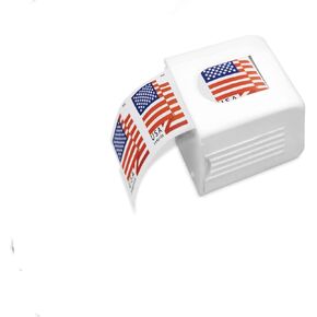 Postage Stamp Dispenser for a Roll of 50 Stamps, Lightweight Plastic Stamp Roll Holder for US Forever Stamps.