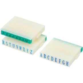 PATIKIL Detachable Letter Stamp, 5mm Plastic 26 Digits Font Size 5 Alphabet A-Z Combination Set for Card Tag Scrapbook Craft Making Teaching