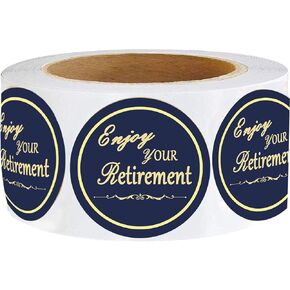 Enjoy Your Retirement Stickers,Retirement Stickers,Essential Workers Appreciation Themed Sticker for Retirement Cards,Envelopes,Package Sealing,2Inches,500Pcs
