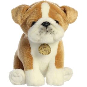Aurora® Adorable Miyoni® Tots Bulldog Pup Stuffed Animal - Lifelike Detail - Cherished Companionship - White 8.5 Inches