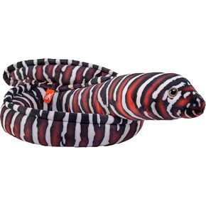 Wild Republic Living Ocean Zebra Moray EEL, Stuffed Animal, 54 Inches, Plush Toy, Fill is Spun Recycled Water Bottles