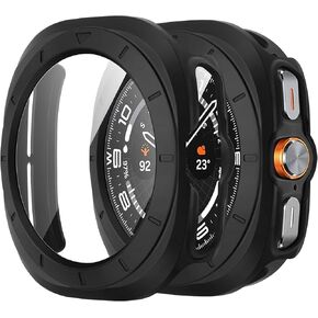 Amizee 2 Pack Screen Protector Case Compatible with Samsung Galaxy Watch 5/Galaxy Watch 4 Case 40mm, with Built-in Screen Protector Hard PC Ultra Thin Anti-Scratch Protective Cover (Rose Gold/Clear) in Kuwait