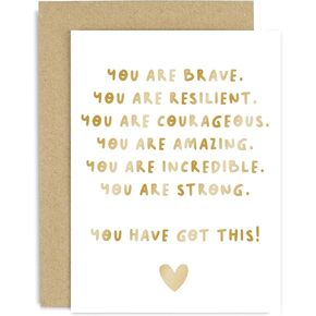 Encouragement Cards For Women - You Are Strong You Got This - Get Well Soon Sympathy Gifts - Feel Better Cards For Friends - Surgery Recovery Gift for Her - Divorce Card for Friend