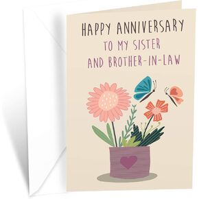 Prime Greetings Anniversary Card For Sister and Brother In Law
