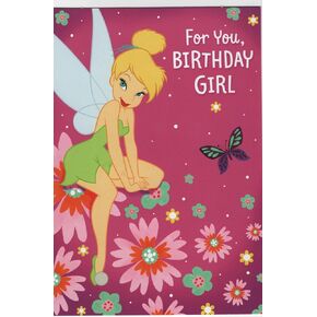 Tinkerbell من أجلك ، فتاة عيد ميلاد (عيد ميلاد) بطاقة المعايدة
