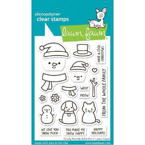 Lawn Fawn LF3506 Frosty Family Add-On 3X4 Clear Stamp Set