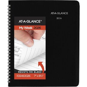At-A-Glance 2026 Planner ، Weekly & Monthly ، 7 "× 8.75" ، متوسطة ، تنفيذية ، Dayminder ، Black (G5460026)