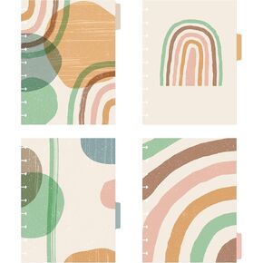 Avery Planner Dividers for Happy Planner 9-DISC Classic Size ، مجموعة 4-TAB ، تصميم البقع ، مجموعة واحدة (25477)