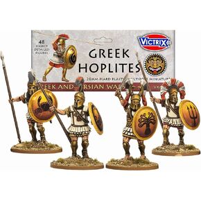 قامت Wargames بتسليم 48 منمنمات Hoplites اليونانية - شخصيات محاربة قديمة ، محاربين مفصلين ، قابلين للتخصيص مع الدروع ، الرماح ، السيوف و 112 خيارات الخوذة ، شخصية جيش الطاولة التاريخي