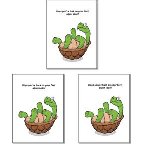 Funny Get Well Soon Card. Humorous Hope You're Back On You're Feet Again Soon. Perfect For Surgery Broken Leg Operation Illness. Wishing You A Speedy Recovery
