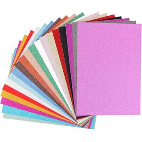 Midelong 20 Sheets Plitter Cardstock Paper ، 10 Colors A5 Pararcly Card Paper Paper Plage for Cricut Art Crafts Diy Making Cardbooking